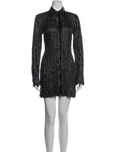 Pre-owned Alexander Wang Silk Mini Dress In Blue