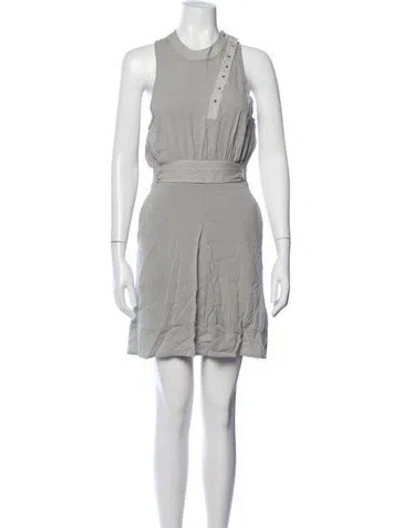 Pre-owned Alexander Wang Silk Mini Dress In Grey