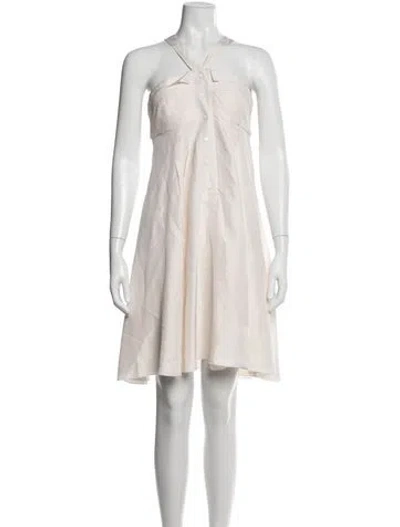 Pre-owned Alexander Wang Silk Mini Dress In Neutral
