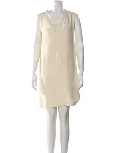 Pre-owned Alexander Wang Silk Mini Dress In Neutral