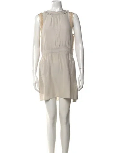 Pre-owned Alexander Wang Silk Mini Dress In Neutral
