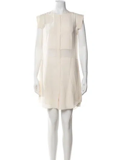 Pre-owned Alexander Wang Silk Mini Dress In Neutrals