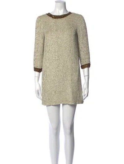 Pre-owned Alexander Wang Silk Mini Dress In Neutrals