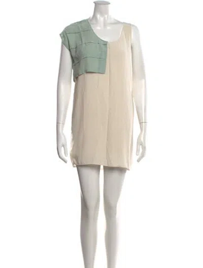 Pre-owned Alexander Wang Silk Mini Dress In Neutrals