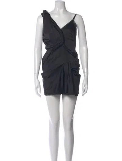 Pre-owned Alexander Wang Silk Mini Dress W/ Tags In Black