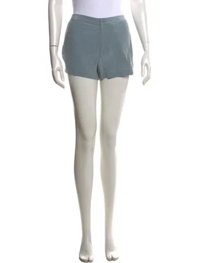 Pre-owned Alexander Wang Silk Mini Shorts In Blue