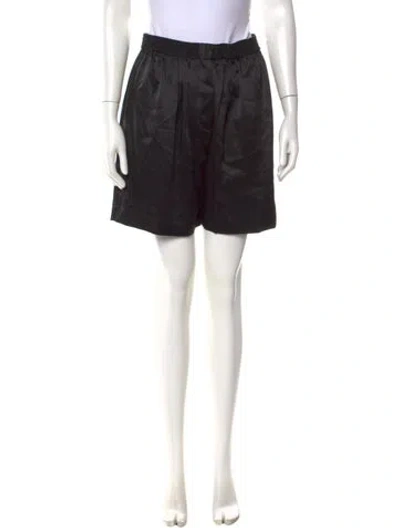 Pre-owned Alexander Wang Silk Mini Shorts W/ Tags In Black