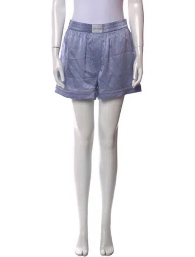 Pre-owned Alexander Wang Silk Mini Shorts W/ Tags In Blue