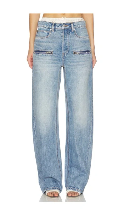 Alexander Wang Silk Prestyle Float Jeans With Horizontal Zips