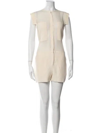 Pre-owned Alexander Wang Silk Romper In Neutrals