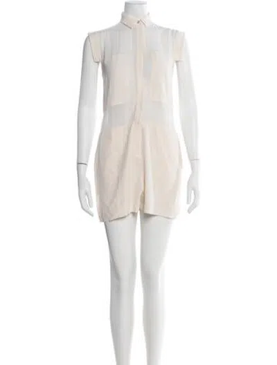 Pre-owned Alexander Wang Silk Romper In Neutrals