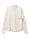 Alexander Wang Slashed Sleeved Shirt In White
