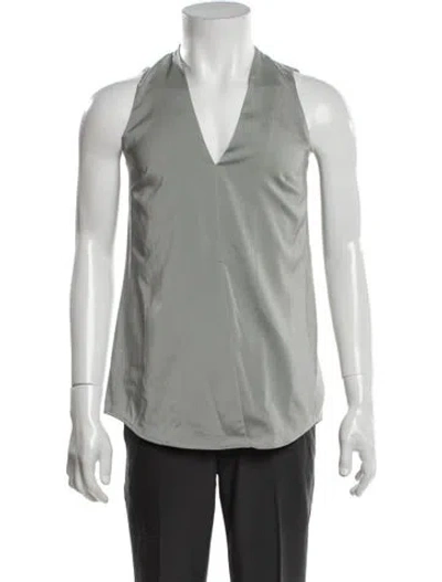 Pre-owned Alexander Wang Silk Sleeveless Shirt In Green