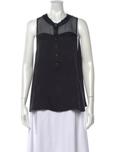 Pre-owned Alexander Wang Silk Sleeveless Top In Black