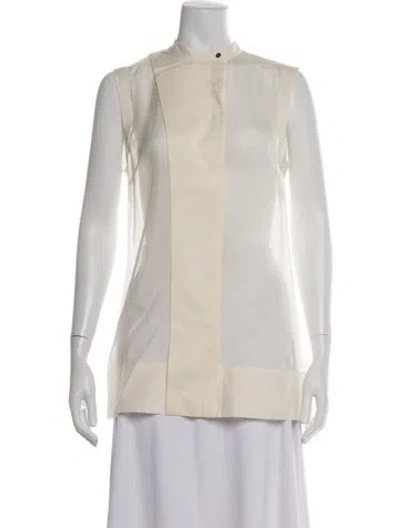 Pre-owned Alexander Wang Silk Sleeveless Top In Neutrals