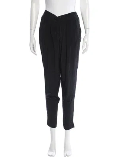 Pre-owned Alexander Wang Silk Straight Leg Pants In Black