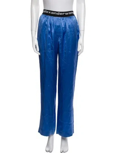 Pre-owned Alexander Wang Silk Sweatpants In Blue