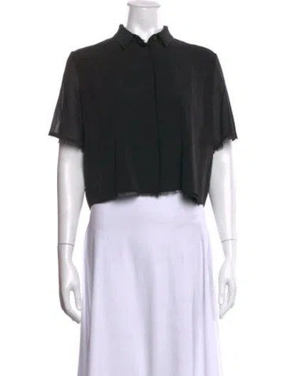 Pre-owned Alexander Wang Silk Top In Black