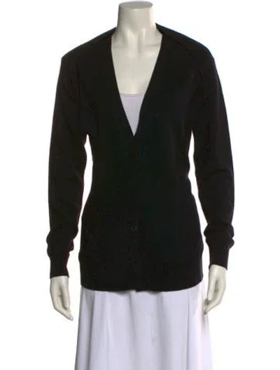 Pre-owned Alexander Wang Silk V-neck Sweater In Black