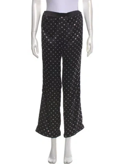 Pre-owned Alexander Wang Silk Wide Leg Pants In Black