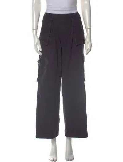 Pre-owned Alexander Wang Silk Wide Leg Pants In Gray