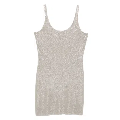 ALEXANDER WANG ALEXANDER WANG SILVER DRESSES - COCKTAIL & PARTY DRESSES WOMEN
