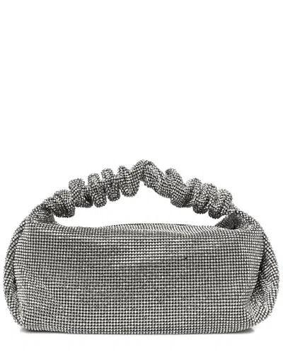 ALEXANDER WANG ALEXANDER WANG SILVER METAL MESH CRYSTAL RHINESTONE MINI SCRUNCHIE CLUTCH  (AUTHENTIC PRE-LOVED)