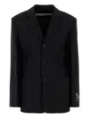 Alexander Wang Oversized Blazer With Logo In Black