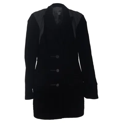 Alexander Wang Single-breasted Paneled Blazer In Black Velvet