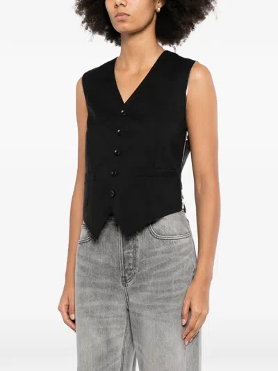 Alexander Wang Single-breasted Waistcoat In 블랙