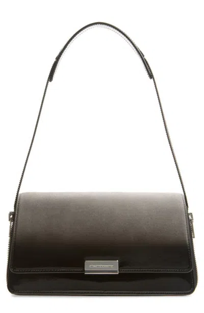 Alexander Wang Siren Medium Leather Flap Bag In Black