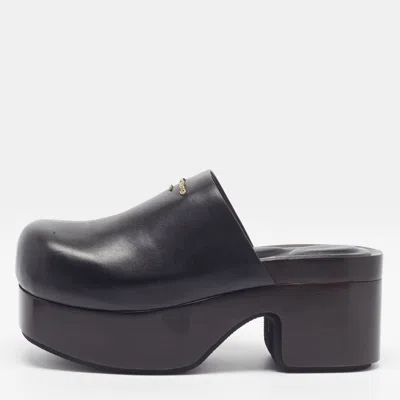 Pre-owned Alexander Wang Size 41 Black Leather Clogs