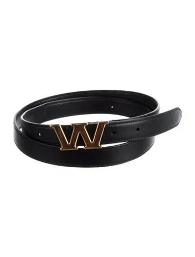 Pre-owned Alexander Wang Skinny Leather Waist Belt In Black