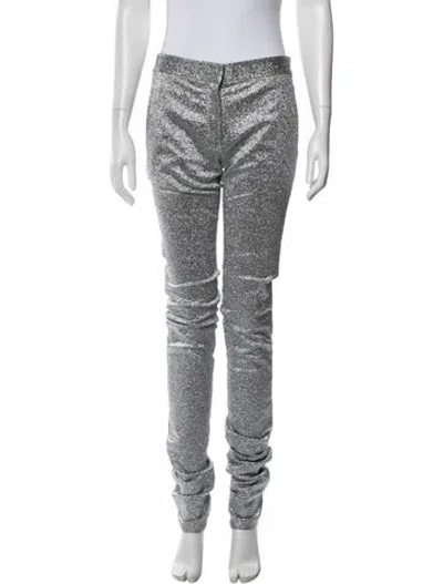 Pre-owned Alexander Wang Skinny Leg Pants In Silver