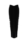 Alexander Wang Women Black Stretch Cupro Blend Skirt In Black