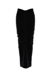 Alexander Wang Women Black Stretch Cupro Blend Skirt In Black