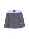 Alexander Wang Logo Wool Blend Mini Skirt