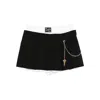 Alexander Wang Pleated Key-detail Shorts In Black