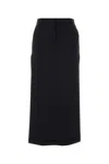 Alexander Wang Logo-embroidered Pencil Skirt In Black