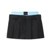 Alexander Wang Layered Pleated Skort In Black