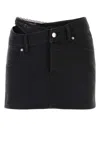 Alexander Wang Trendy Mini Denim Skirt In Black