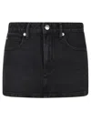 Alexander Wang Mid Rise Stretch Skort In Grey