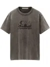 Alexander Wang Distressed Skyline Graphic Print T-shirt In Grey