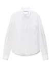 Alexander Wang Slashed-sleeve Shirt In White