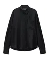 Alexander Wang Slashed Sleeved Shirt In Black