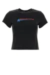 Alexander Wang Omens Washed Black Shrunken Round-neck Cotton-jersey T-shirt In Black