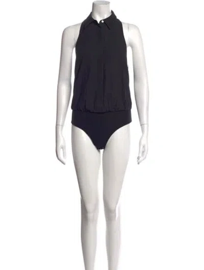 Pre-owned Alexander Wang Sleeveless Bodysuit In Black