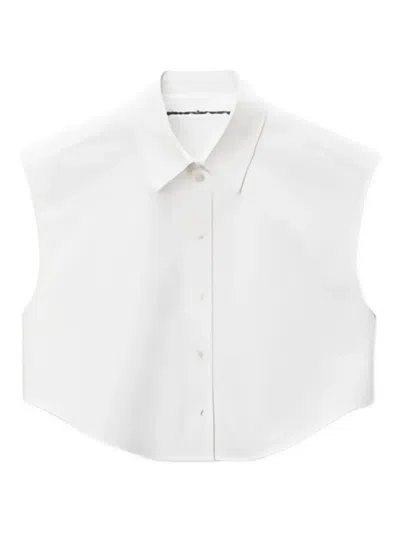 Alexander Wang Sleeveless Collared Shirt In White
