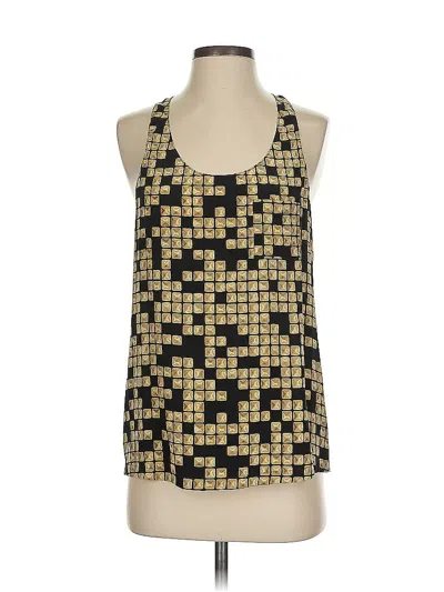 Pre-owned Alexander Wang Sleeveless Silk Top Gold Square Neckline Tops