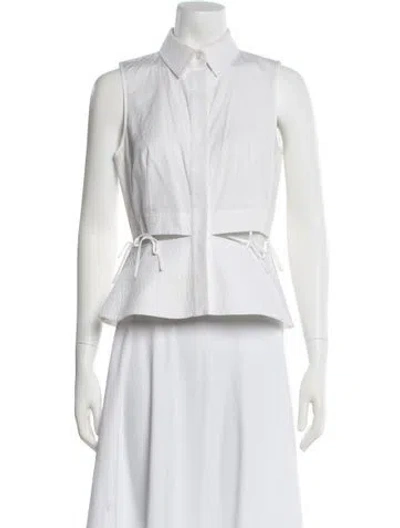 Pre-owned Alexander Wang Sleeveless Top In White
